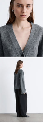 & Other Stories Tapered knit cardigan (Dark Grey)