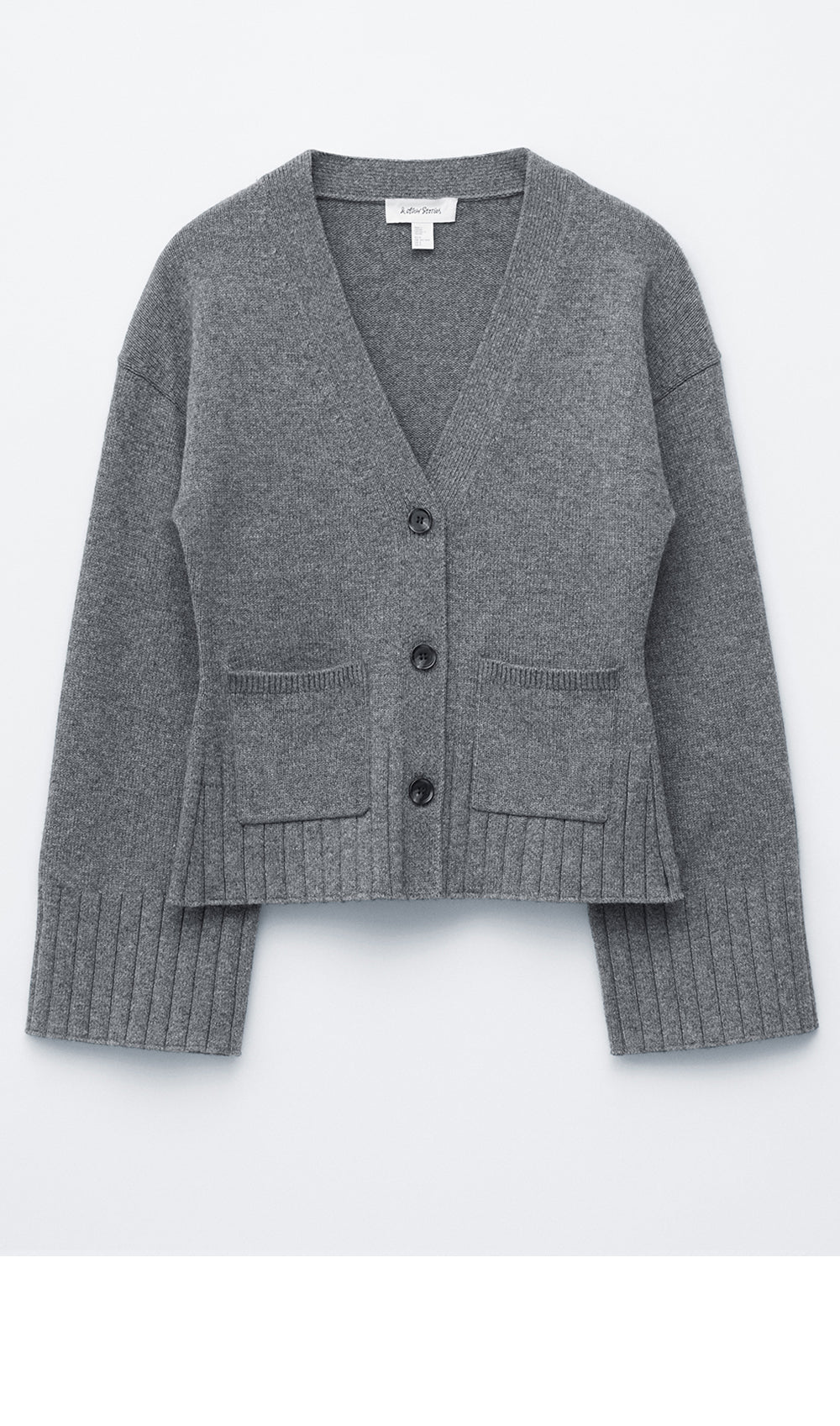& Other Stories Tapered knit cardigan (Dark Grey)