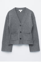 & Other Stories Tapered knit cardigan (Dark Grey)