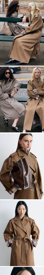 & Other Stories Belted Trench Coat (Dark Beige)