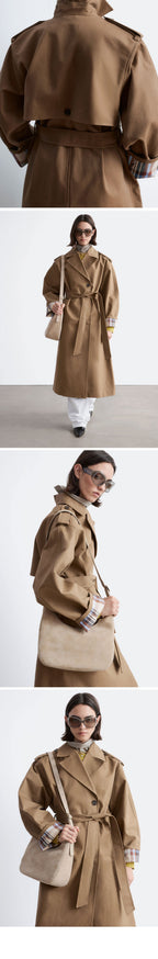 & Other Stories Belted Trench Coat (Dark Beige)