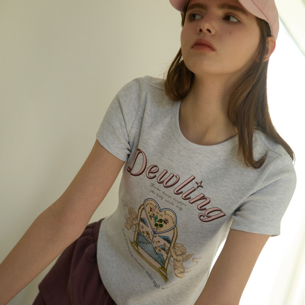DEWL [Dueling][2nd] Angel Slim Fit Crop T-Shirt LG_D262MSM112