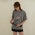 DEWL [Dueling] Pigment Flower Overfit T-shirt GR_D262MSM111