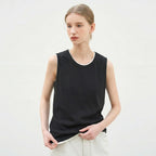 OFF AND AWAY Easy embroidery sleeveless top_black