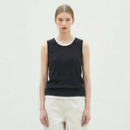 OFF AND AWAY Easy embroidery sleeveless top_black