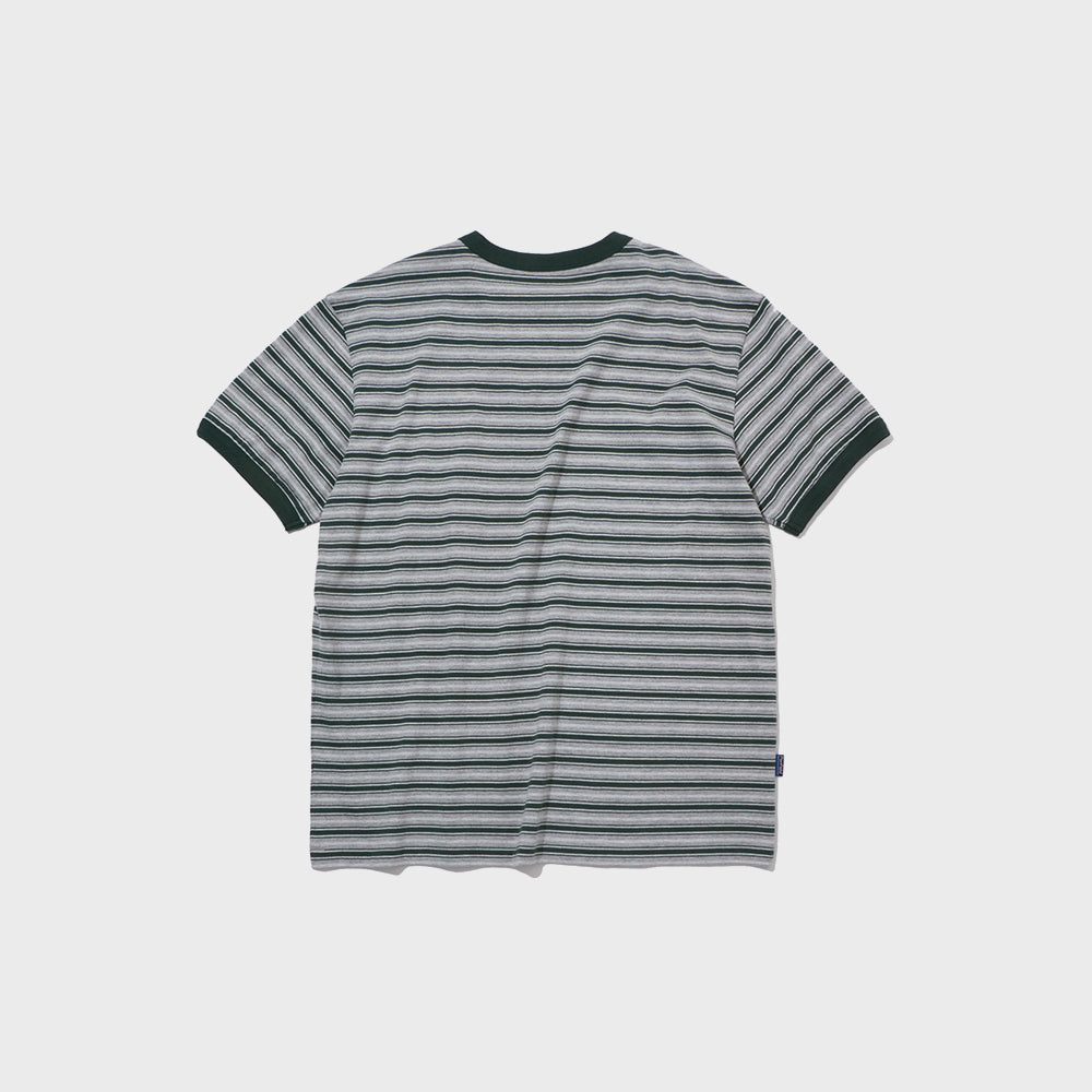 PENFIELD Multi-stripe sailor man short sleeve t-shirt gray_FS2KT32U