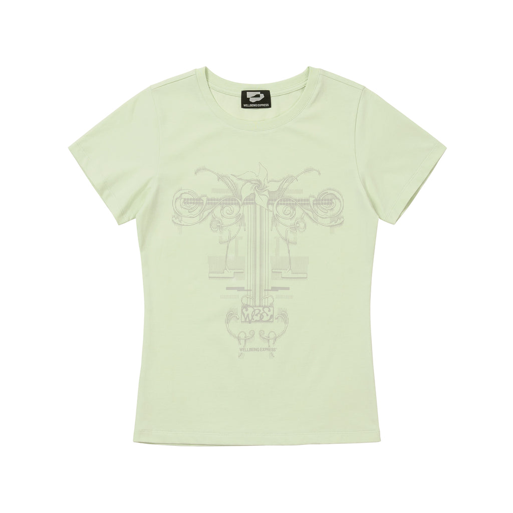 WELLBEING EXPRESS Flower Tattoo Tee Mint