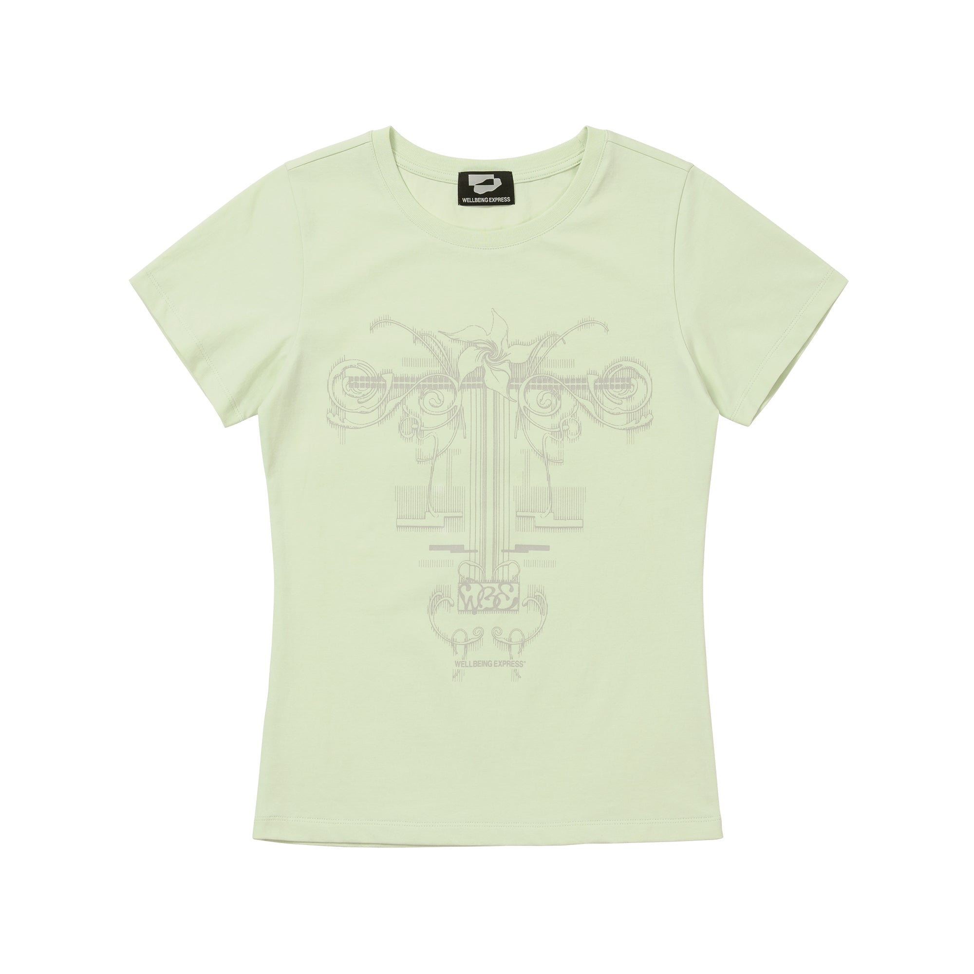 WELLBEING EXPRESS Flower Tattoo Tee Mint