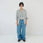 PLZPROJECT SIDE-OPEN CHECK SHIRT, MINT