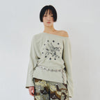 PLZPROJECT PEGASUS LONG-SLEEVE T-SHIRT, DUSTY BEIGE