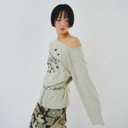 PLZPROJECT PEGASUS LONG-SLEEVE T-SHIRT, DUSTY BEIGE