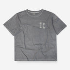 FLATWAVE IN SEOUL Naga Dyed Print T-Shirts Charcoal