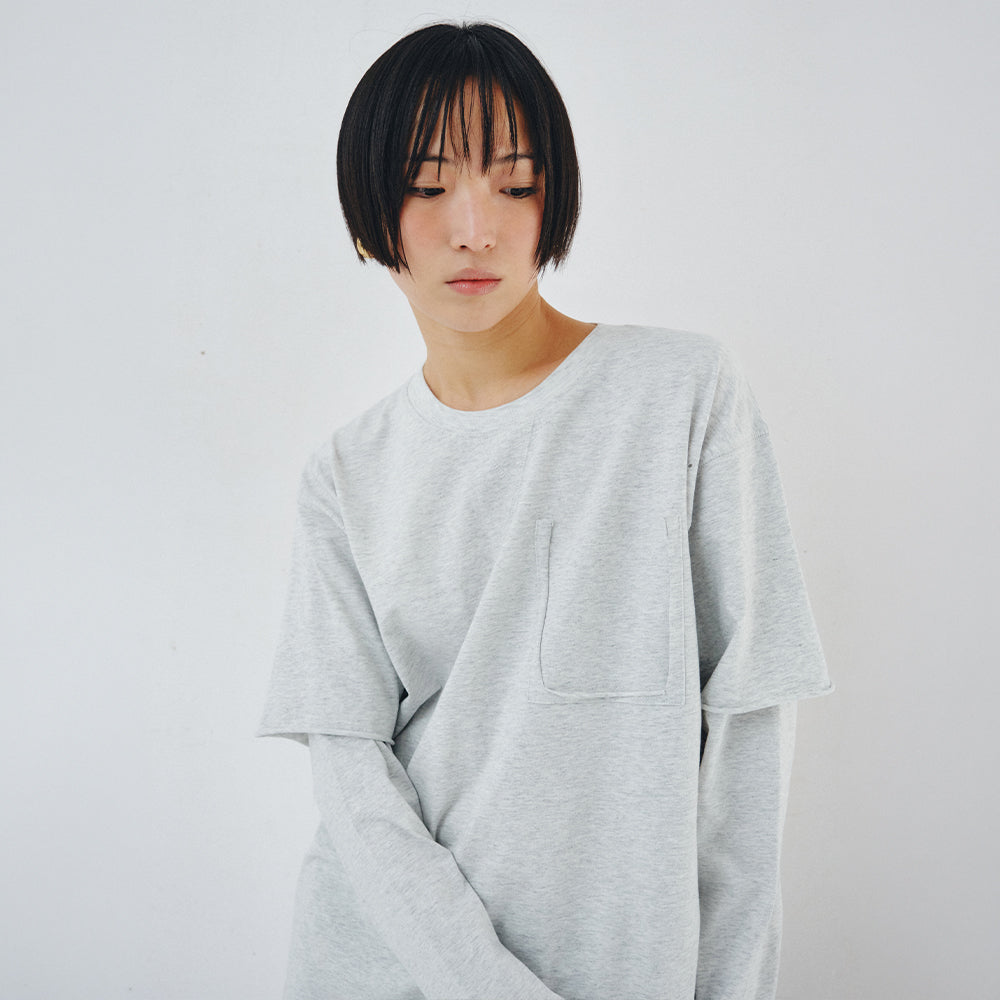 PLZPROJECT LAYERED LONG SLEEVE, WHITE MELANGE