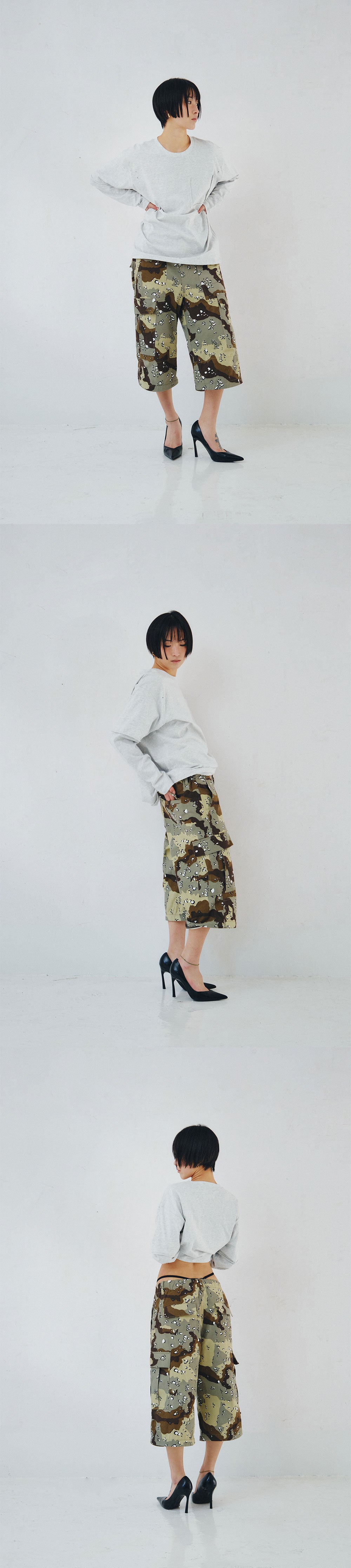 PLZPROJECT LAYERED LONG SLEEVE, WHITE MELANGE