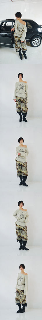 PLZPROJECT PEGASUS LONG-SLEEVE T-SHIRT, DUSTY BEIGE
