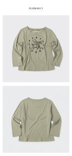 PLZPROJECT PEGASUS LONG-SLEEVE T-SHIRT, DUSTY BEIGE