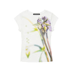WELLBEING EXPRESS Flower Half Sleeve-green White