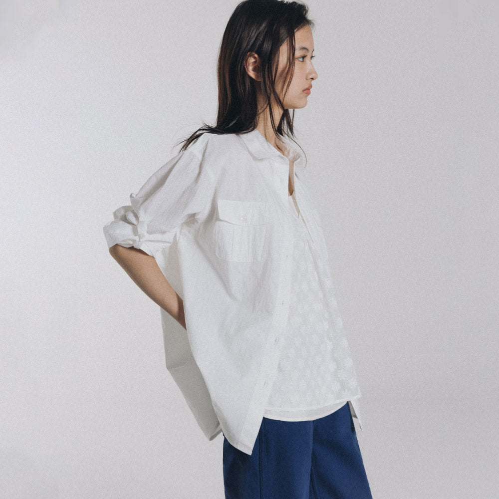 ANDNEEDS Foin pocket shirt (whtie)