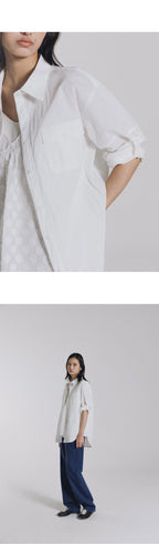 ANDNEEDS Foin pocket shirt (whtie)