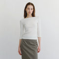 DERS [6th] Cecil Boat Neck T-Shirt – Ivory