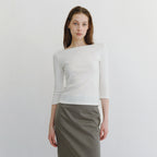 DERS [6th] Cecil Boat Neck T-Shirt – Ivory