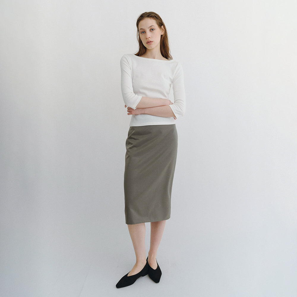 DERS [6th] Cecil Boat Neck T-Shirt – Ivory