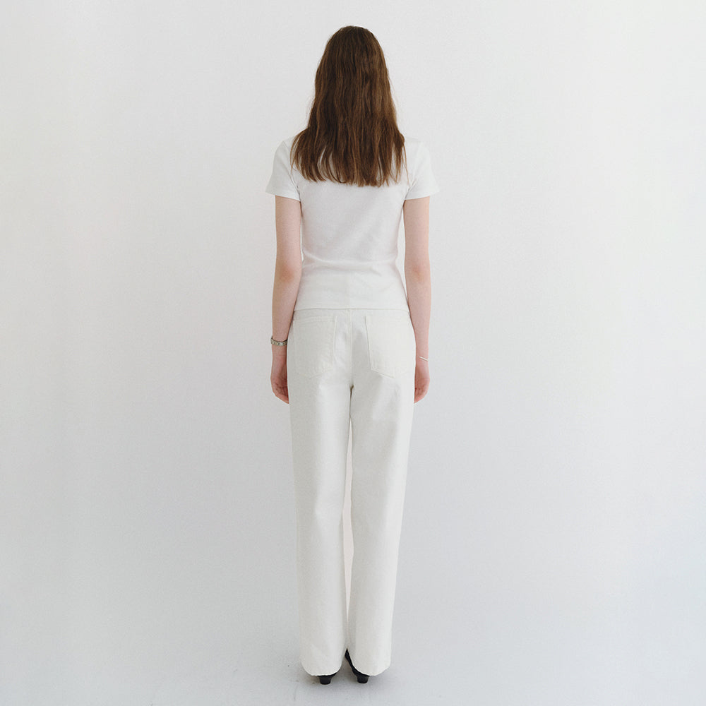 DERS [2nd] Tess 90s basic t-shirt - Ivory