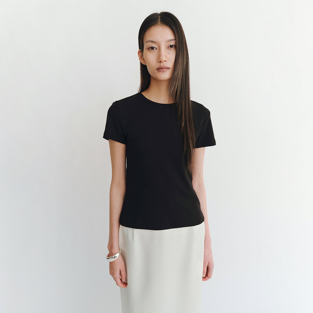 DERS [1st] Tess 90s basic t-shirt - black