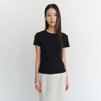 DERS [1st] Tess 90s basic t-shirt - black