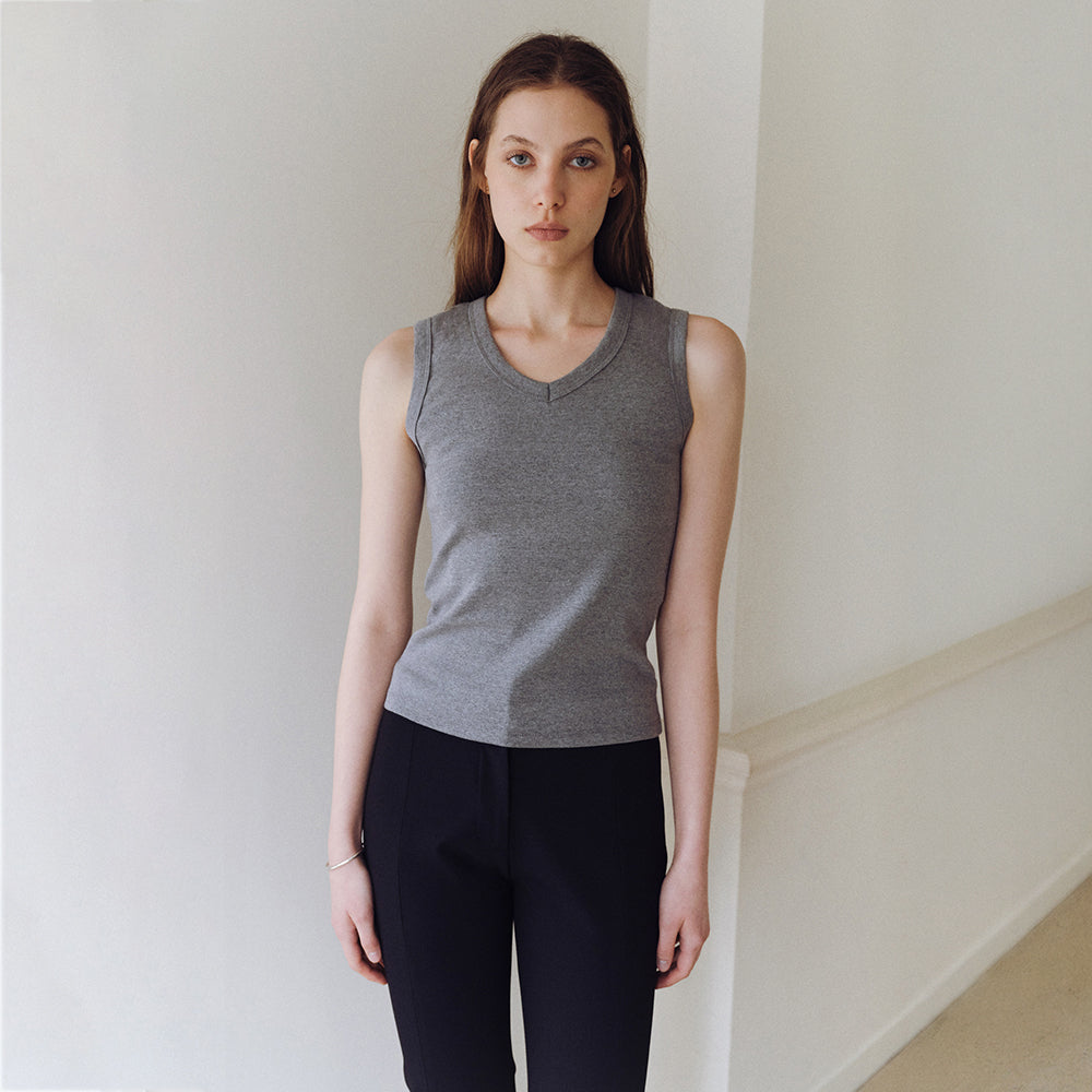 DERS Uma 90s V-neck sleeveless - gray