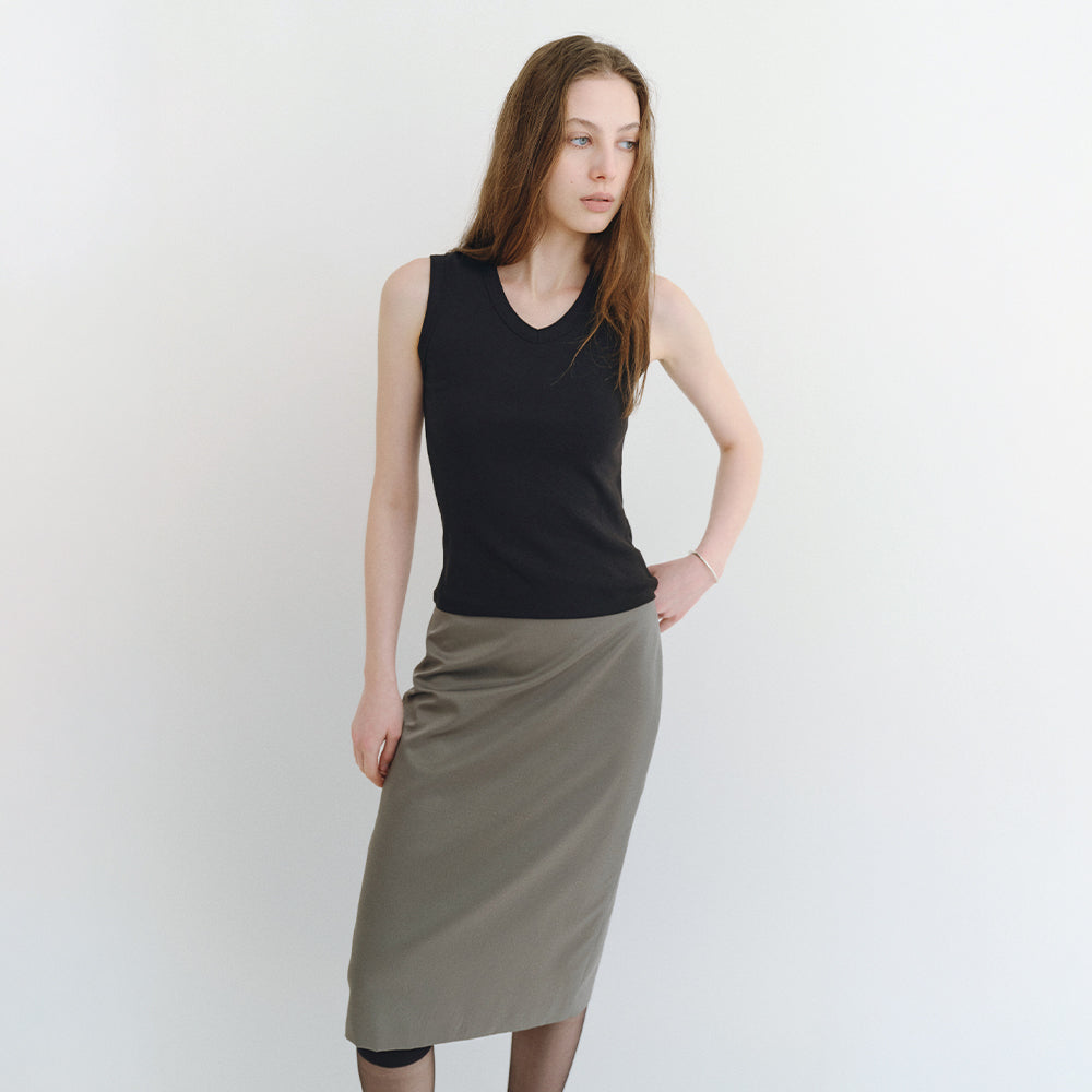 DERS [2nd] Uma 90s V-neck sleeveless - Black