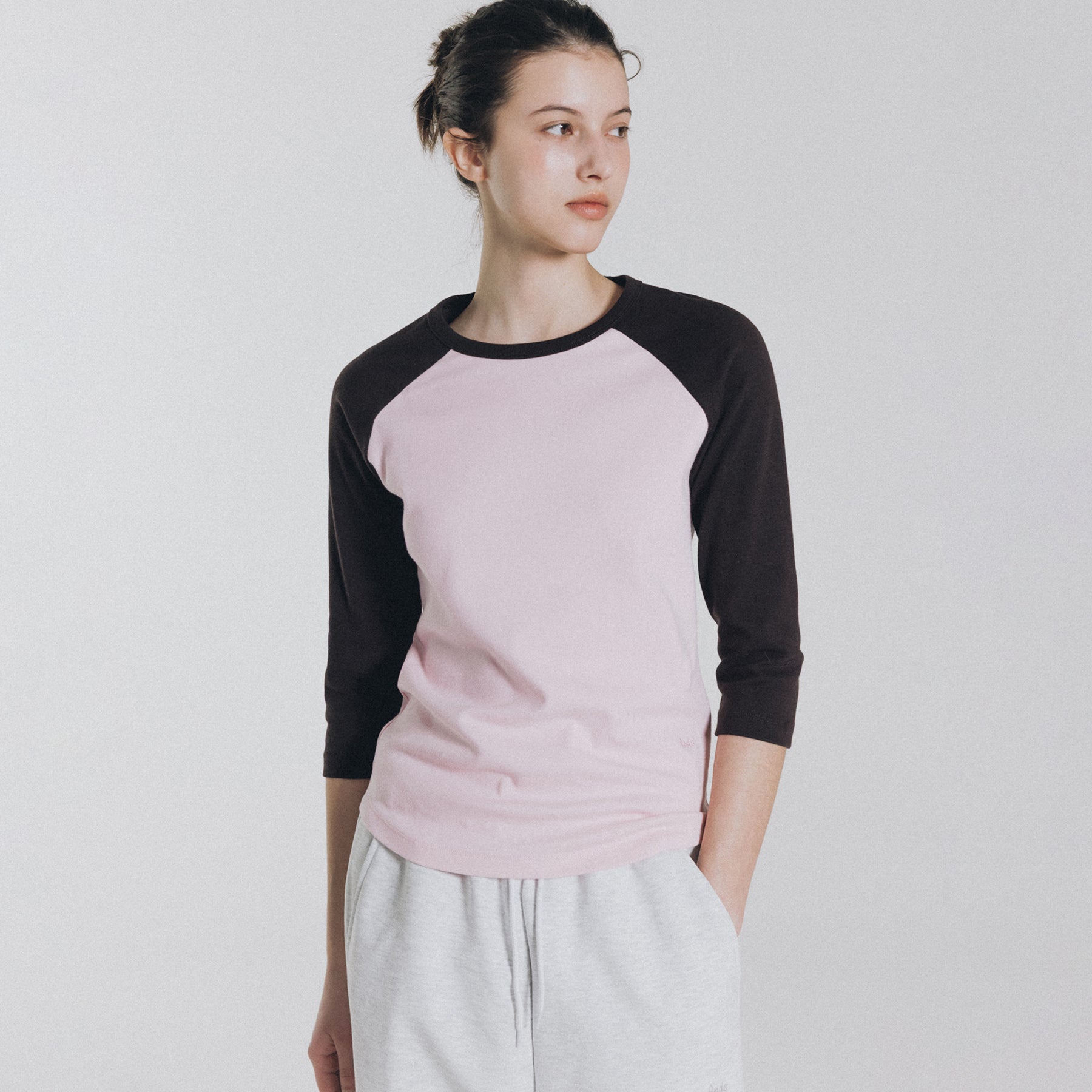 ANDNEEDS ANDS raglan long sleeve (pink)