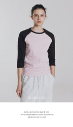 ANDNEEDS ANDS raglan long sleeve (pink)