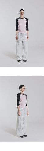 ANDNEEDS ANDS raglan long sleeve (pink)