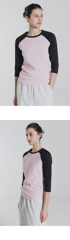 ANDNEEDS ANDS raglan long sleeve (pink)
