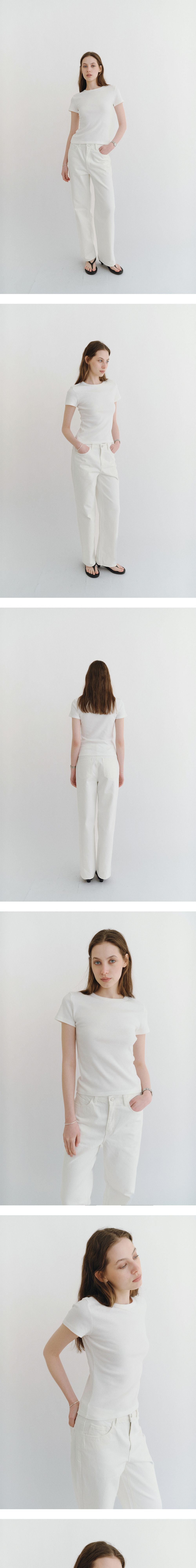 DERS [2nd] Tess 90s basic t-shirt - Ivory
