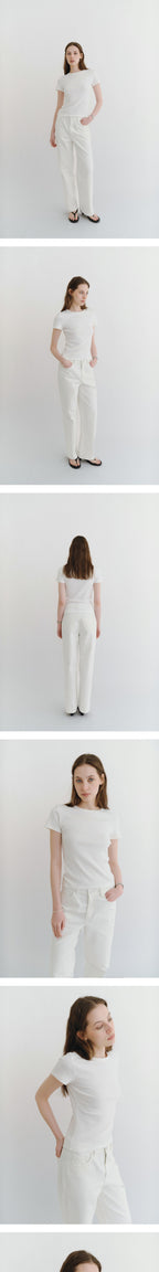 DERS [2nd] Tess 90s basic t-shirt - Ivory