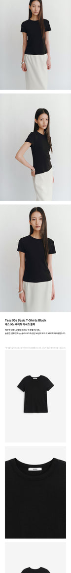 DERS [1st] Tess 90s basic t-shirt - black