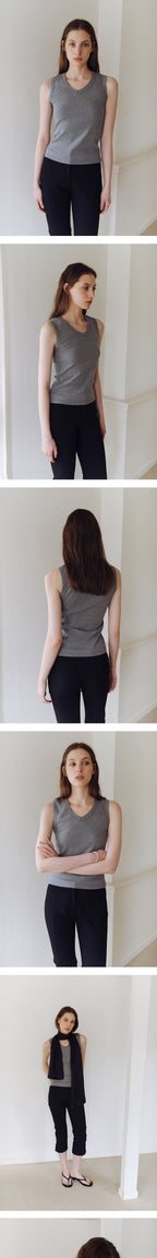 DERS Uma 90s V-neck sleeveless - gray