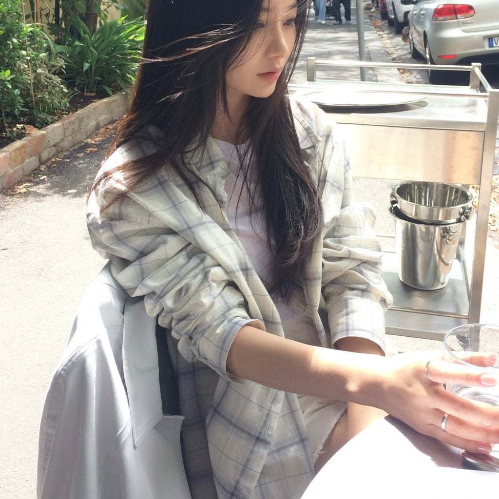 YOONSEUL The blues check shirt