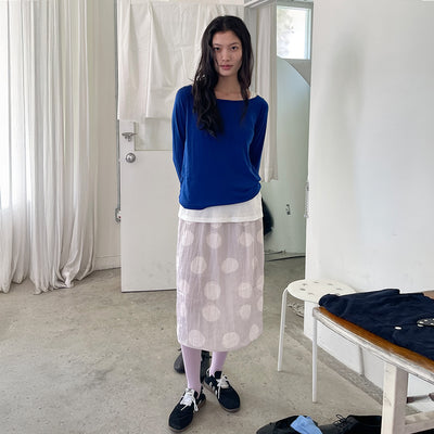 LOOSE FIT TENCEL WIDE NECK LONG SLEEVE (4COLOR)