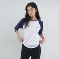 AREYOU SEOUL ROUND HEM RAGLAN T-SHIRT, WHITE