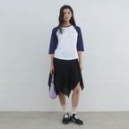 AREYOU SEOUL ROUND HEM RAGLAN T-SHIRT, WHITE
