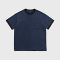 EASTLOGUE PERMANENT BASIC RINGER POCKET T-SHIRTS / NAVY & BLACK