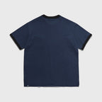 EASTLOGUE PERMANENT BASIC RINGER POCKET T-SHIRTS / NAVY & BLACK