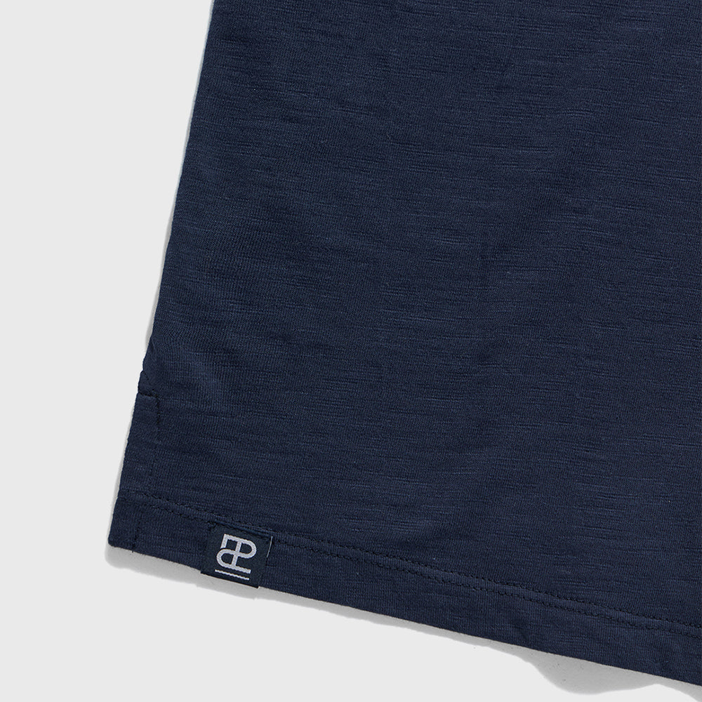 EASTLOGUE PERMANENT BASIC RINGER POCKET T-SHIRTS / NAVY & BLACK