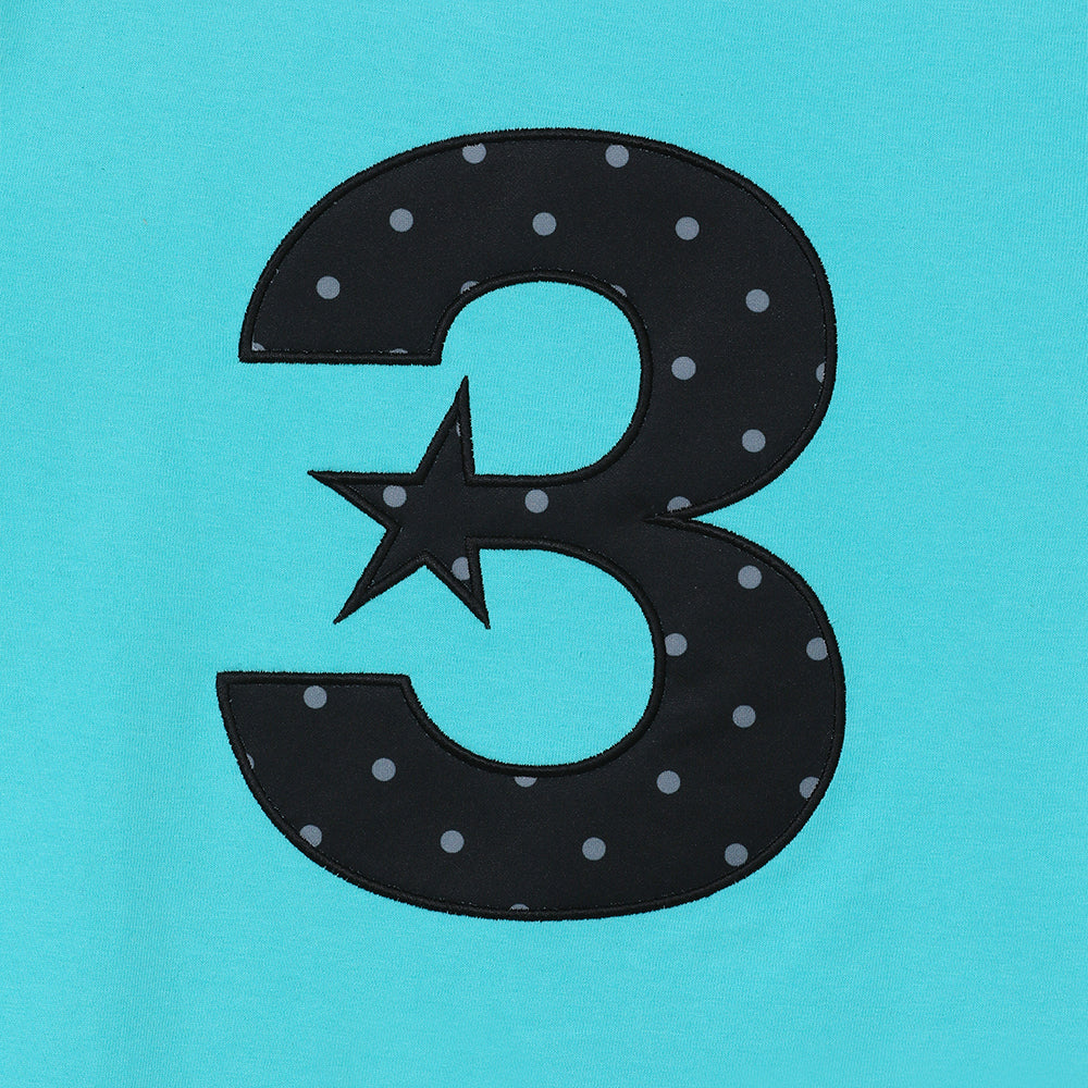 bauf 3 logo dot slim fit t-shirt [mint blue]