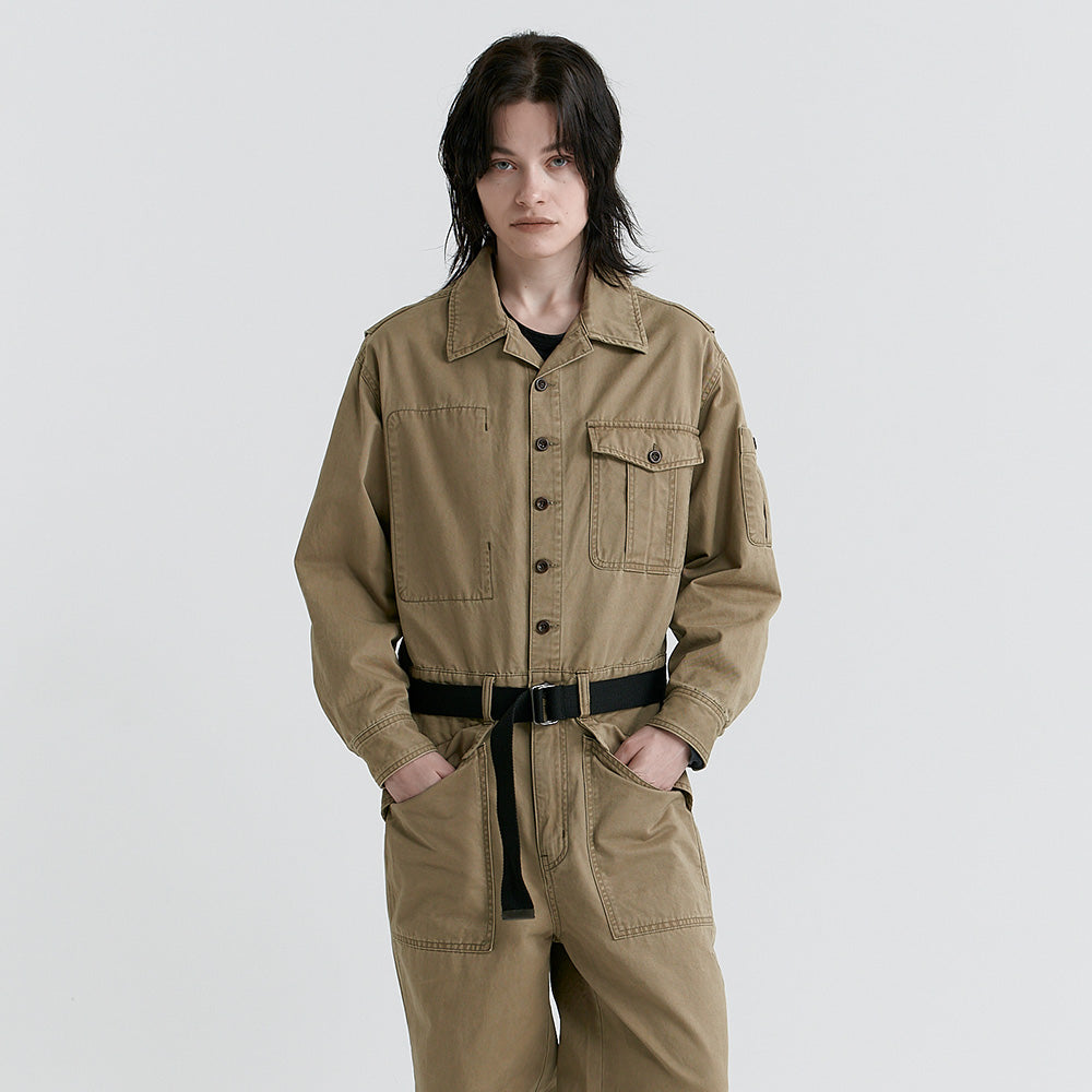 MAGOODGAN MAGOODGAN Pavan 5810 Pigment Overfit Beige Jumpsuit