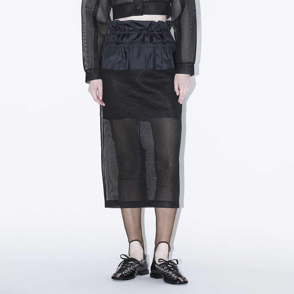TOGA (concierge) (W) SHEER MESH SKIRT (BLACK)