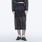 TOGA (concierge) (W) SHEER MESH SKIRT (BLACK)